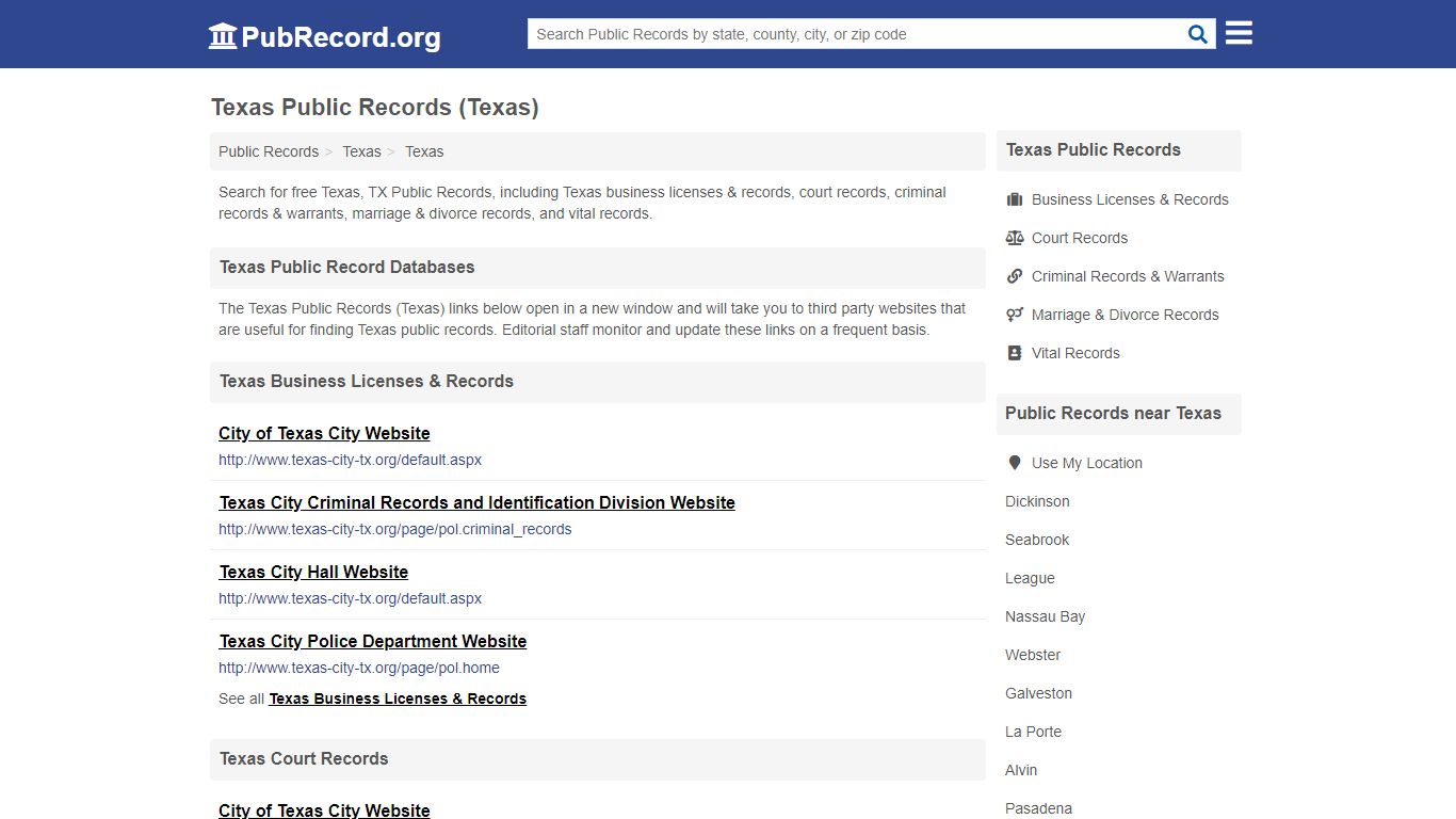 Free Texas Public Records (Texas Public Records)